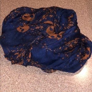 Skull Print Infinity Scarf